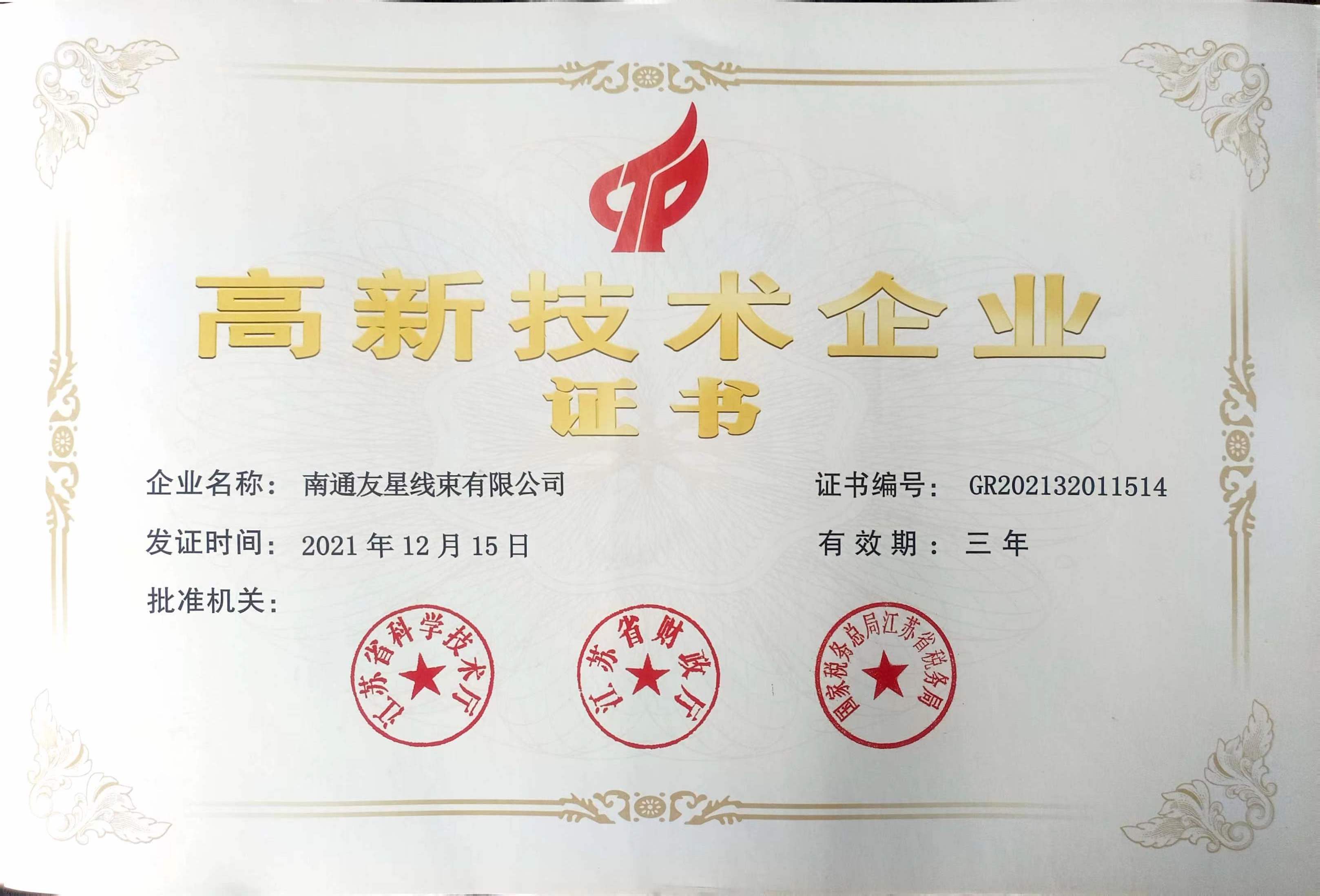 国家级高新技术企业